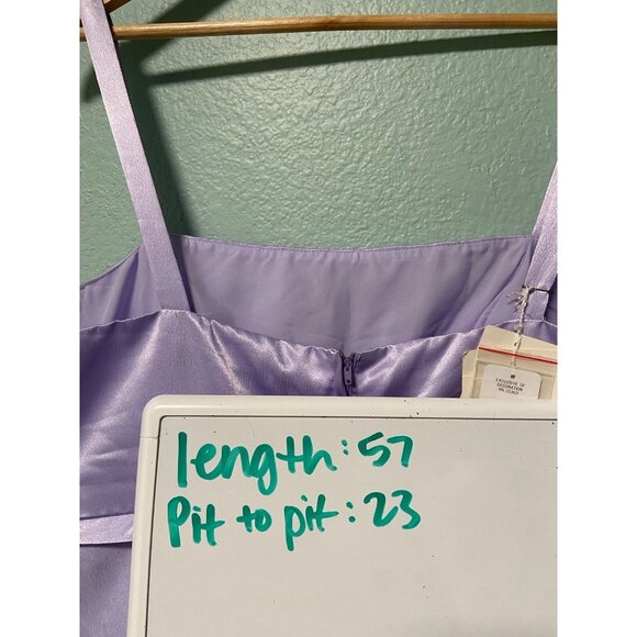 NWT Vintage Mori Lee Women's Plus Size Lavender Purple Bow Dress Size 20 - Picture 11 of 11